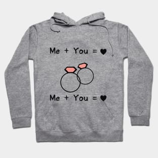 【Valentines Day Gift】Me plus You = Love White Ver. Hoodie